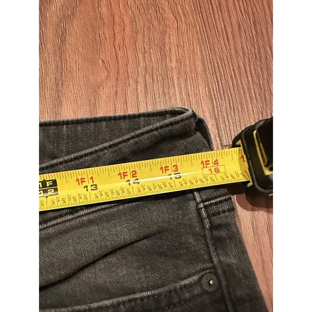 American‎ Eagle Jeans Mens 31x30* Black Skinny Ripped Low Rise Stretch Denim